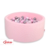 Ball-pit minky with balls 200pcs- pink