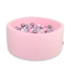 Ball-pit minky with balls 200pcs- pink