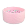 Ball-pit minky with balls 200pcs- pink