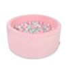 Ball-pit minky with balls 200pcs - pink