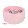 Ball-pit minky with balls 200pcs - pink