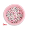 Ball-pit minky with balls 200pcs - pink