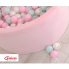 Ball-pit minky with balls 200pcs - pink