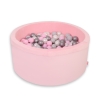 Ball-pit minky with balls 200pcs - pink