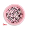 Ball-pit minky with balls 200pcs - pink