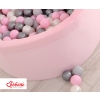 Ball-pit minky with balls 200pcs - pink