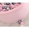 Ball-pit minky with balls 200pcs - pink