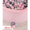 Ball-pit minky with balls 200pcs - pink