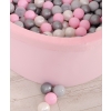 Ball-pit minky with balls 200pcs - pink
