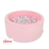 Ball-pit minky with balls 200pcs - pink