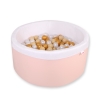 Ball-pit minky with balls 200pcs - powder pink