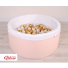 Ball-pit minky with balls 200pcs - powder pink