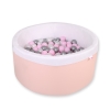 Ball-pit minky with balls 200pcs - powder pink