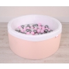 Ball-pit minky with balls 200pcs - powder pink