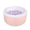 Ball-pit minky with balls 200pcs - powder pink