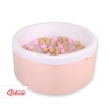 Ball-pit minky with balls 200pcs - powder pink