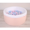 Ball-pit minky with balls 200pcs - powder pink