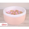 Ball-pit minky with balls 200pcs - powder pink