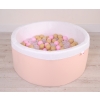 Ball-pit minky with balls 200pcs - powder pink