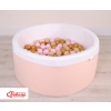 Ball-pit minky with balls 200pcs - powder pink