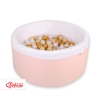 Ball-pit minky with balls 200pcs - powder pink