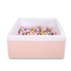 Ball-pit minky with balls 200pcs - powder pink