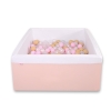 Ball-pit minky with balls 200pcs - powder pink