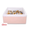 Ball-pit minky with balls 200pcs - powder pink