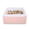 Ball-pit minky with balls 200pcs - powder pink