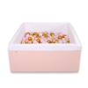 Ball-pit minky with balls 200pcs - powder pink