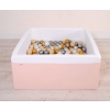 Ball-pit minky with balls 200pcs - powder pink
