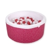 Ball-pit minky with balls 200pcs- wine red stars