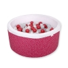 Ball-pit minky with balls 200pcs- wine red stars