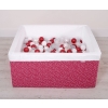 Ball-pit minky with balls 200pcs - wine red stars
