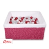 Ball-pit minky with balls 200pcs - wine red stars