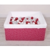 Ball-pit minky with balls 200pcs - wine red stars