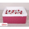 Ball-pit minky with balls 200pcs - wine red stars