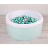 Ball-pit minky with balls 200st- mint
