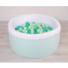 Ball-pit minky with balls 200st- mint