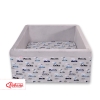 Ball-pit minky without balls - gray rabbits