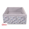 Ball-pit minky without balls - gray rabbits