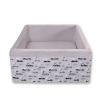 Ball-pit minky without balls - gray rabbits