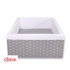 Ball-pit minky without balls - gray stars
