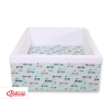 Ball-pit minky without balls - mint rabbits
