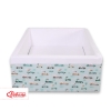 Ball-pit minky without balls - mint rabbits