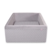 Ball-pit minky without balls - white dots on Gray