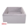 Ball-pit minky without balls - white dots on Gray