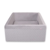 Ball-pit minky without balls - white dots on Gray