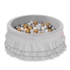 Ball-pit with frills with balls 200pcs - gray