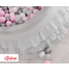 Ball-pit with frills with balls 200pcs - gray